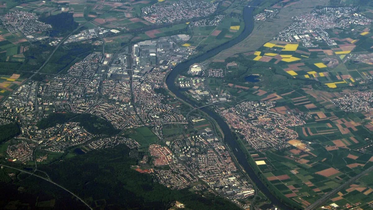 Stadtansicht von Rüsselsheim am Main